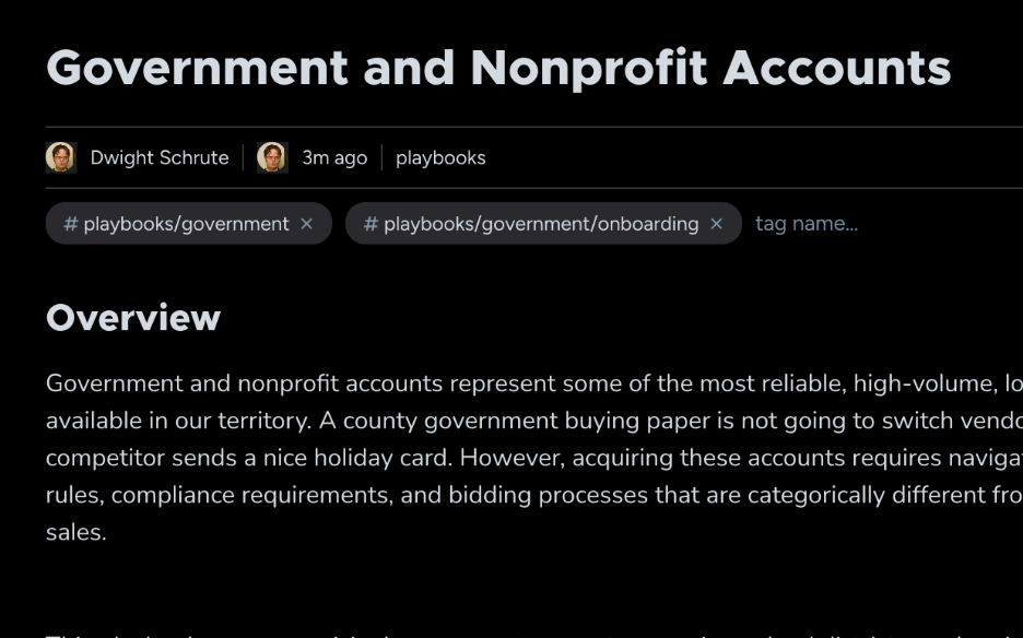 Tag directories screenshot