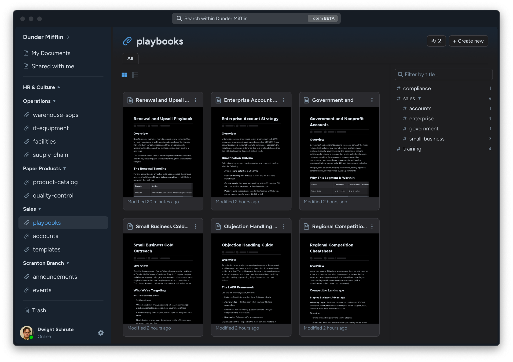 Totem app screenshot